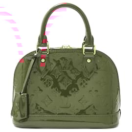 Louis Vuitton-Louis Vuitton Alma BB Monogram Vernis Leather Bag-Red