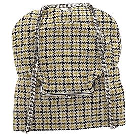 Bolsa de compras em lã xadrez multicolorida da Victoria Beckham Multicor