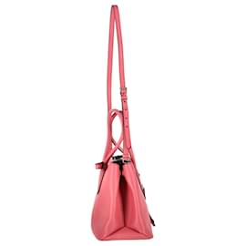 Prada- Prada Medium Cuir Twin Tote Bag in Pink Leather-Pink