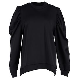 Pull à manches évêque Marques Almeida en coton noir Noir