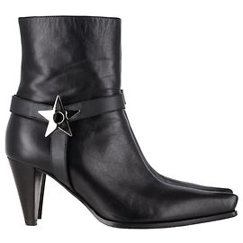 Botas de Tornozelo Appliquées Karmen em Couro Preto de Giuseppe Zanotti Preto