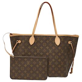 Louis Vuitton-Louis Vuitton Neverfull MM Monogram Tote Bag-Brown