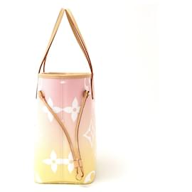 Louis Vuitton-Louis Vuitton Neverfull MM Monogram Canvas Tote-Pink