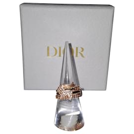 Dior- Dior Trio Embellished Ring in Gold Metal-Golden,Metallic