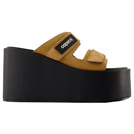 Sandales Patch - Coperni - Cuir - Noir/Marron Noir