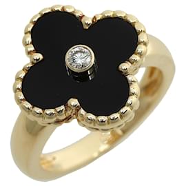 Van Cleef & Arpels-Bague en onyx et diamants Alhambra de Van Cleef & Arpels-Doré,Métallisé
