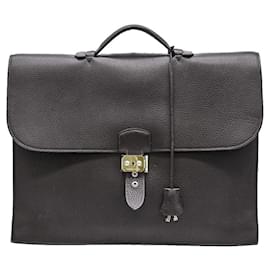 Hermès-Hermes Leather Sac a Depeche 40 Briefcase-Brown
