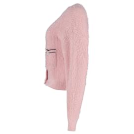 Self portrait- Self-Portrait Embellished Cardigan in Pink Polyamide-Pink