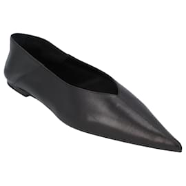 Saint Laurent-SAINT LAURENT NOUR SLIPPERS IN SMOOTH LEATHER-Black