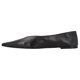 Saint Laurent-SAINT LAURENT NOUR SLIPPERS IN SMOOTH LEATHER-Black