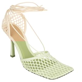 Balenciaga-Bottega Veneta Stretch lace-up sandal-Brown,Beige