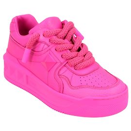 Valentino Garavani Baskets en cuir Valentino One Stud XL rose Rose