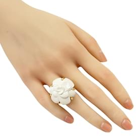 Chanel-Chanel Camellia Band Ring-Golden