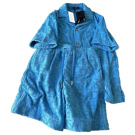 Camisa Versace de algodão azul Azul