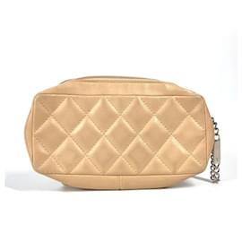 Chanel-Chanel Cambon Line Leather Pen Case-Beige,Orange