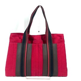 Hermès HERMES Troca Horizontal MM Tote Bag Black Red
