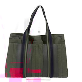 Hermès-Sac Tote HERMES Troca Horizontal MM-Noir,Rouge