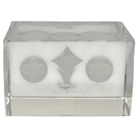 Louis Vuitton-LOUIS VUITTON Paper Weight Glass Clear LV Auth 121487-Other