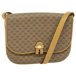 Gucci Borsa a spalla Micro GG Supreme PVC Beige Oro 001 406 1780 Auth th5863 Beige D'oro