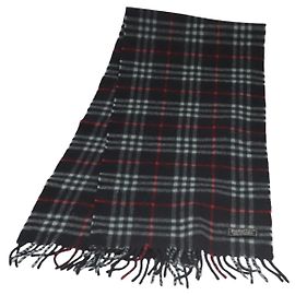 Autre Marque Cachecol Nova Check de cashmere Burberrys Navy Auth am8280 Azul marinho