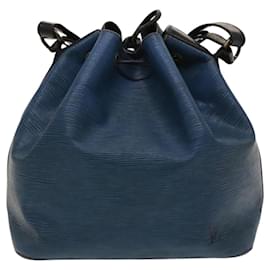 Louis Vuitton-LOUIS VUITTON Epi Petit Noe Shoulder Bag Bicolor Black Blue M44152 Auth 119151-Black,Blue