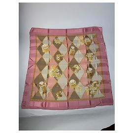 Bufanda de seda vintage Balenciaga rosa Rosa