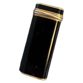Encendedor de gas Cartier Trinity Logo Oval Negro Oro Negro