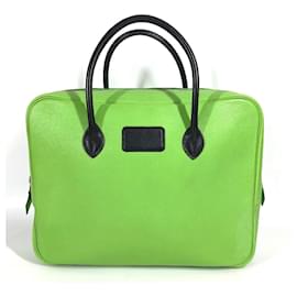 Hermès-Sac d'affaires bicolore Eiffel de Hermès-Noir,Vert