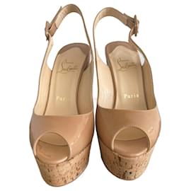 Christian Louboutin-Peep Toes-Beige