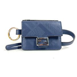 Chaveiro de couro azul marinho Fendi Azul marinho