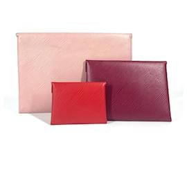 Louis Vuitton-Louis Vuitton Epi Leather Business Card Case-Pink,Red