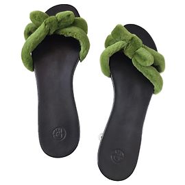 The Row Sandals Black Green