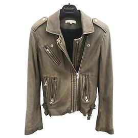 Jaqueta Biker de couro IRO caqui Caqui