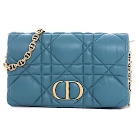Dior-Caro Dior Shoulder Bag-Blue