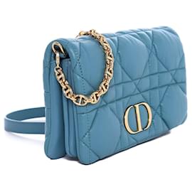Dior-Caro Dior Shoulder Bag-Blue