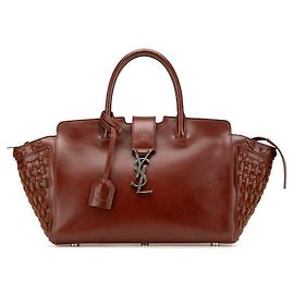 Yves Saint Laurent Bolsa de couro Downtown Cabas da Saint Laurent Marrom