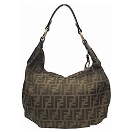 Fendi-Sac à épaule Fendi Zucca-Marron
