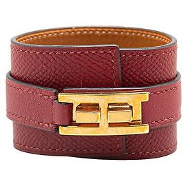 Hermès Hermes Drag Veau Epsom Bracelet Red