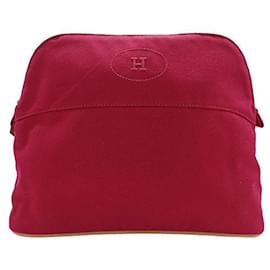 Hermès-Pochette Bolide Toile Officier Hermes-Rouge