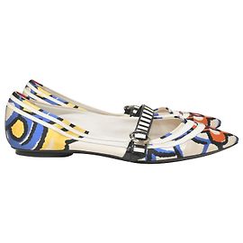 Louis Vuitton Printed Flats in Multicolor Satin Other