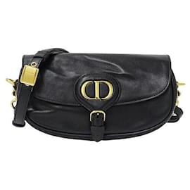 Dior-Dior Leather Shoulder Bag Black-Black