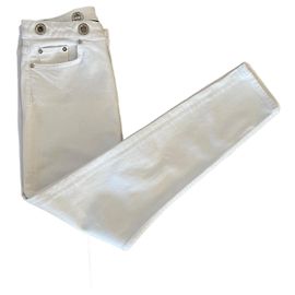 Jeans blancos de algodón elastano talla 28 The Kooples Jeans Plata Blanco