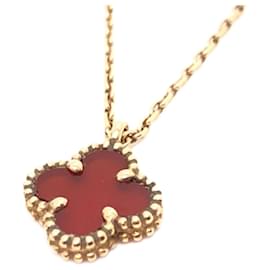 Van Cleef & Arpels-Collier Pendentif Sweet Alhambra en K18PG de Van Cleef & Arpels-Rouge,Doré
