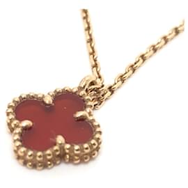 Van Cleef & Arpels-Collier Pendentif Sweet Alhambra en K18PG de Van Cleef & Arpels-Rouge,Doré