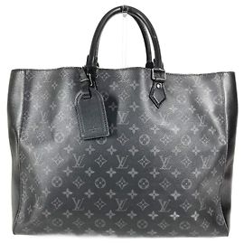 Louis Vuitton Monogram Eclipse Grand Sack Bag Black