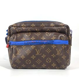 Bolso cruzado Monogram Messenger PM de Louis Vuitton Castaño Azul