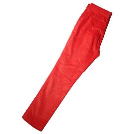 Gianni Versace Hose aus rotem Samt Rot
