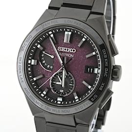 Seiko-Seiko Astron SBXY055 Purple Quartz Wristwatch-Other