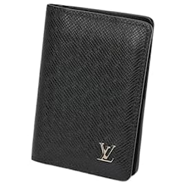 Louis Vuitton-Louis Vuitton Taiga Leather Card Case-Black