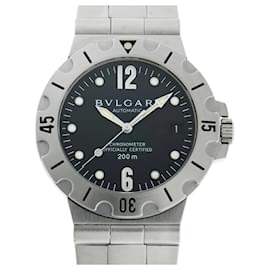 Bulgari-Bvlgari Diagono Scuba SD38S Black Automatic Watch-Other